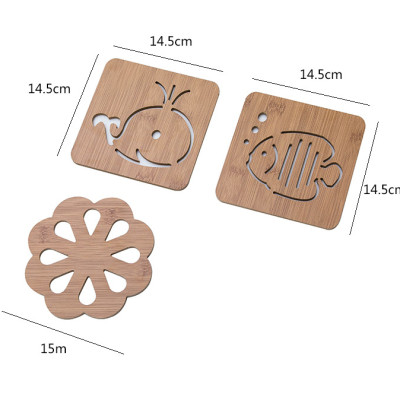 Combo 5 đế lót nồi chịu nhiệt bằng gỗ PaKaSa - Họa tiết giao ngẫu nhiên