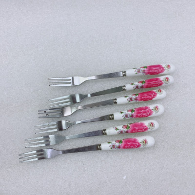 DĨA ĂN HOA QUẢ CÁN SỨ HOA HỒNG - ANTH623