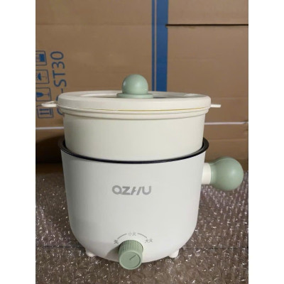 Nồi Lẩu Điện Mini Azhu 1.8L Đa Năng – 2 Nấc Nhiệt, Kèm Giá Hấp, Công Suất 600W