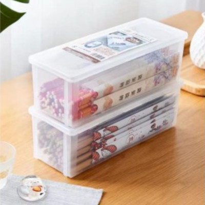 Hộp Nhựa Đựng Muỗng Đũa An Toàn Có Nắp Khóa Sanada 1.6L hàng Made in Japan