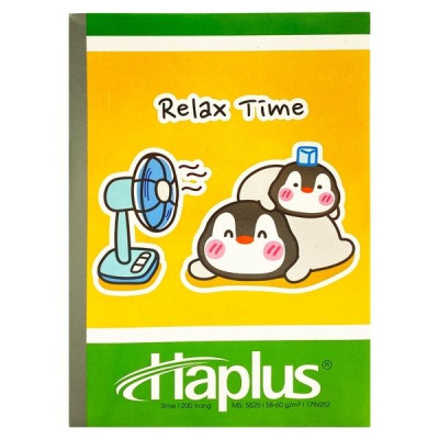 Vở Kẻ Ngang 200 Trang ĐL 58-60g/m2 - Haplus 5525 (Mẫu Màu Giao Ngẫu Nhiên)