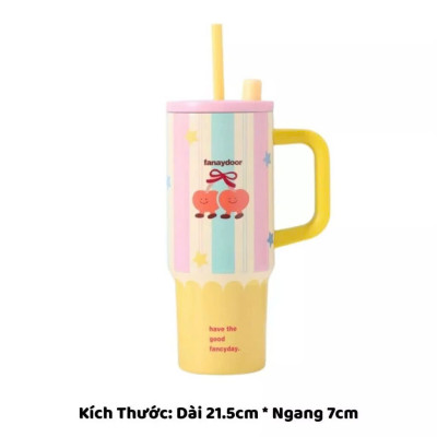 Ly Giữ Nhiệt Có Quai Cầm Họa Tiết Hình Dễ Thương Pastel Dung Tích 710ml Inox316 Giữ Nhiệt Tốt 6-8 Tiếng - HÀNG CHÍNH HÃNG MINIIN