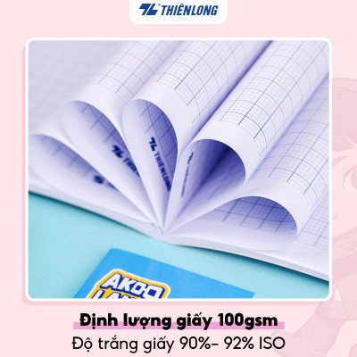 Tập học sinh 96 trang 4 ô ly vuông 2mm 80-100gsm Thiên Long - Akooland thế giới học cụ thần kỳ - Mẫu ngẫu nhiên