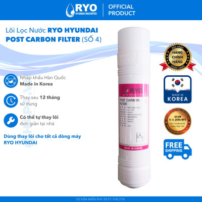 Lõi Lọc Nước RYO Hyundai RP-04 Post Carbon Filter / NANO Filter Nhập Khẩu Hàn Quốc - Hàng Chính Hãng
