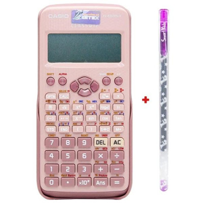 Máy Tính Casio FX580VN X-PK - Màu Hồng - Tặng Kèm 3 Bút Gel G01 0.5 mm (2 Mực Tím + 1 Mực Xanh)