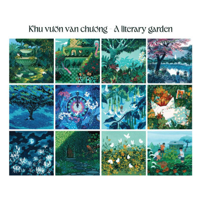 Lịch Để Bàn Ất Tỵ 2025 - Khu Vườn Văn Chương Kèm Túi Đựng Lịch