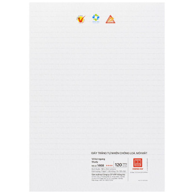 Tập Gáy Ghim Study Đỗ Tự Nhiên - Môn Toán, Lý, Hóa - Kẻ Ngang - 120 Trang 70gsm - Hồng Hà 1468 (Mẫu Bìa Giao Ngẫu Nhiên)