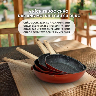 Chảo Chống Dính Cao Cấp Miệng Rót Oliver Chính Hãng Kalpen