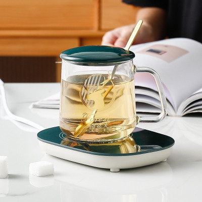 Cốc Hâm Nóng Đồ Uống Thủy Tinh Trong Suốt Kèm Đế Điện, Cốc Chưng Yến,Cafe,Sữa + Tặng Thìa Mạ Vàng Và Hộp Đựng Sang Trọng- Chính Hãng MINIIN