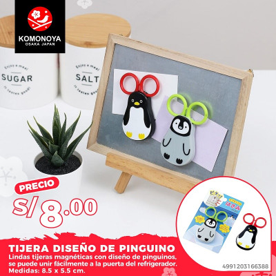 Kéo cho bé hình chim cánh cụt, có nam châm Echo Penguin - Hàng Nội Địa Nhật Bản