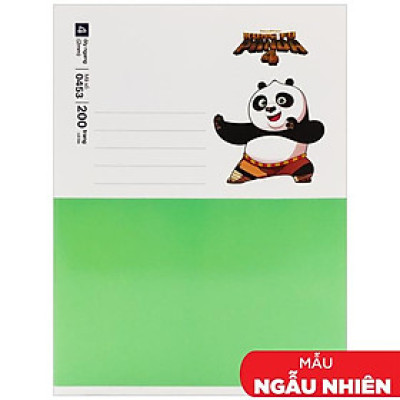 Tập Class Kung Fu Panda 4 - 4 Ô Ly - 200 Trang 58gsm - Hồng Hà 0453 (Mẫu Bìa Giao Ngẫu Nhiên)
