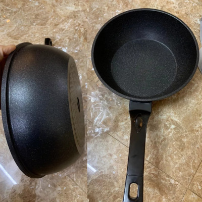 Chảo sâu lòng vân đá chống dính nhôm đúc Bennix Thái Lan Terra 22cm/26cm/28cm/30cm đáy từ