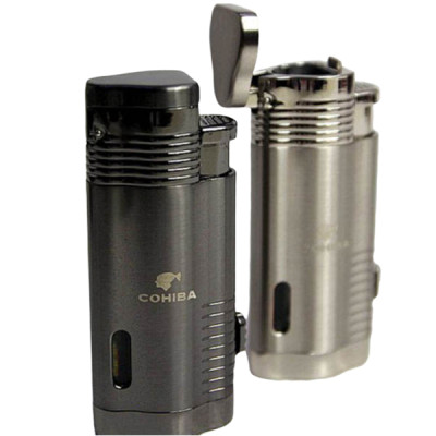 Vỏ Hột Quẹt Bật Lửa  Khò 3 Tia Kèm Đục COB-360 Thiết Kế Nhỏ Gọn Tiện Lợi Lửa Khò Mạnh Mẽ - Dùng Gas Cao Cấp (KHÔNG XĂNG KHÔNG GAS)