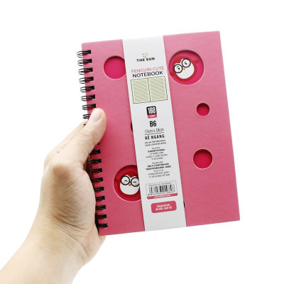 Sổ Lò Xo Bìa Cứng Penguin Cute B6 - Kẻ Ngang - 160 Trang 80gsm - The Sun 01
