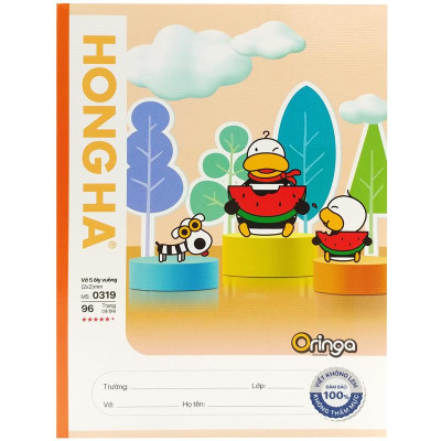 Tập Học Sinh Class Oringa Fun 5 Ô Ly Vuông 96 Trang 80gsm - Hồng Hà 0319 (Mẫu Sản Phẩm Giao Ngẫu Nhiên)