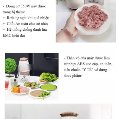 Máy  xay thực phẩm nhà bếp  4 lưỡi dao siêu tốc nhỏ gọn và tiện lợi