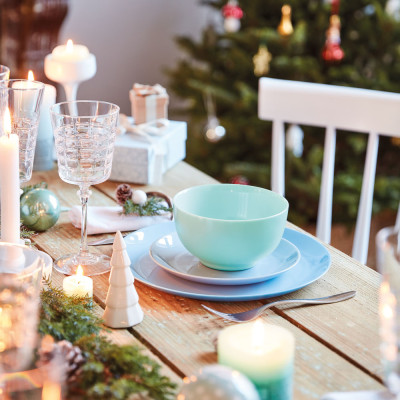 Đĩa Thủy Tinh Luminarc Diwali Light Turquoise 19cm cường lực, chịu nhiệt - 1 đĩa - P2613