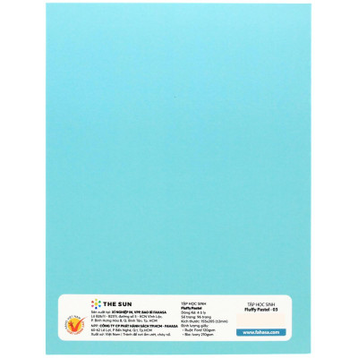 Tập Học Sinh Fluffy Pastel - 4 Ôly - 96 Trang 120gsm - The Sun (Mẫu Bìa Giao Ngẫu Nhiên)