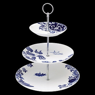 Bộ 3 Đĩa Gốm 27cm - LOVERAMICS (TIERS CAKE STAND) - Bộ Sưu Tập WILLOW LOVE STORY