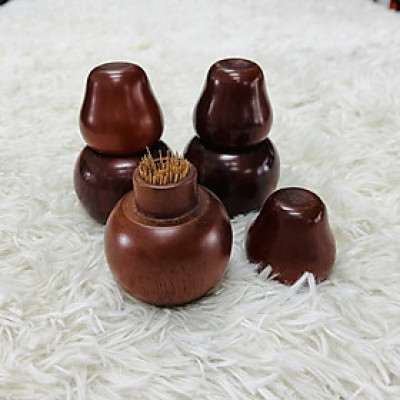 Hủ đựng tăm hồ lô cao cấp bằng gỗ bền đẹp tạo nên sự sang trọng đẳng cấp cho không gian gia đình