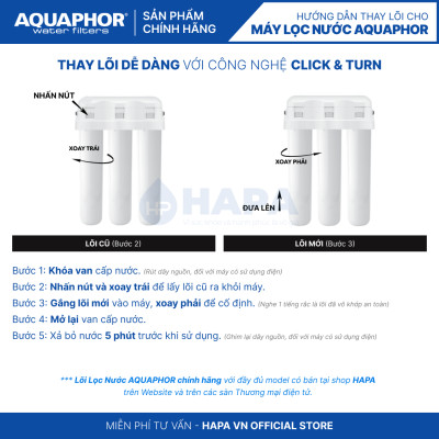 Lõi Lọc Nước AQUAPHOR K7 Thay Cho Máy Lọc Nước AQUAPHOR CRYSTAL H, ECO, ECO H - Hàng Chính Hãng