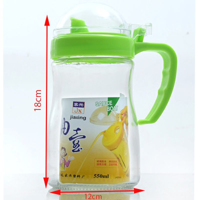 Combo 2 bình đựng dầu ăn, nước mắm thủy tinh có nắp đậy GS00777