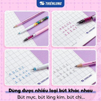 Tập học sinh chống lem 96 trang 4 ô ly vuông 2mm 120gsm Thiên Long NB-121/AK - Phiên bản Akooland - Mẫu ngẫu nhiên