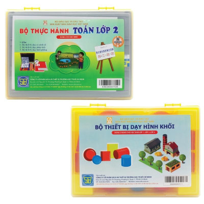 Bộ 2 Hộp Thực Hành Toán Lớp 2 Dùng Cho Học Sinh