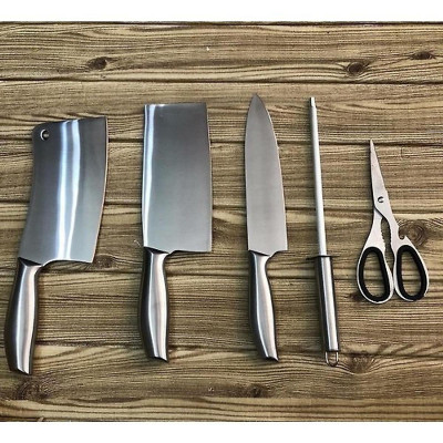 Bộ dao 6 món nhà bếp Nhật Bản siêu sắc bén cao cấp - Logo trên thân dao ngẫu nhiên -Hàng Chính hãng