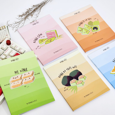 Tập Học Sinh Bánh Việt - Miền Nam - 4 Ô Ly - 96 Trang 80gsm - The Sun 01 - Bánh Cốm