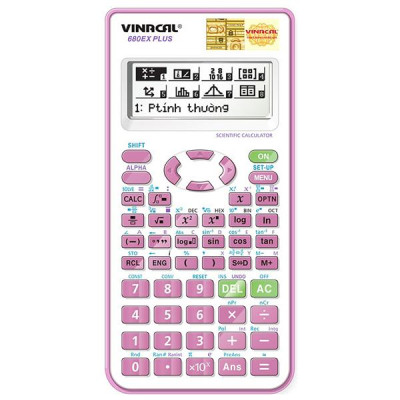 Máy Tính Vinacal 680EX Plus - Màu Hồng