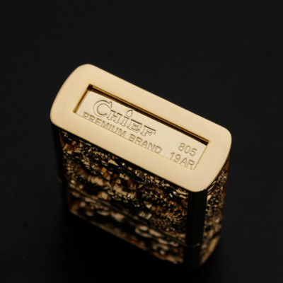 Vỏ Hột Quẹt Bật Lửa Xăng Đá Chief CF0975Y Thiết Kế Đẹp Độc Lạ - Dùng Xăng Bấc Đá Cao Cấp