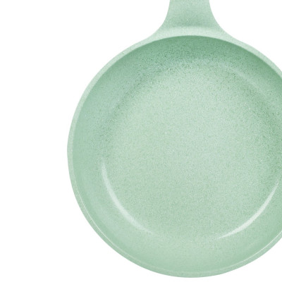 Combo chảo đúc và nồi đúc 7 lớp chống dính men đá size 20cm đáy từ dùng được mọi loại bếp Greencook-Hàng chính hãng