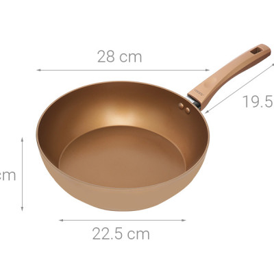 Chảo nhôm sâu chống dính đáy từ 28 cm Visions VS-WP28-AB/JP - Hàng chính hãng( Chỉ giao HCM)