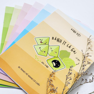 Tập Học Sinh Bánh Việt - Miền Bắc - Kẻ Ngang Có Chấm - 80 Trang 70gsm - Fahasa 06 - Bánh Đậu Xanh