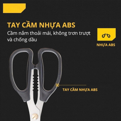 COMBO 2 Kéo Nhà Bếp Cắt Gà, Mổ Cá Đa Năng Thép Không Gỉ