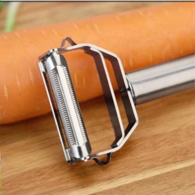 Nạo Gọt Củ Quả 2 Đầu Inox Nạo Sợi Gọt Vỏ Tất Cả Các Loại Củ Quả