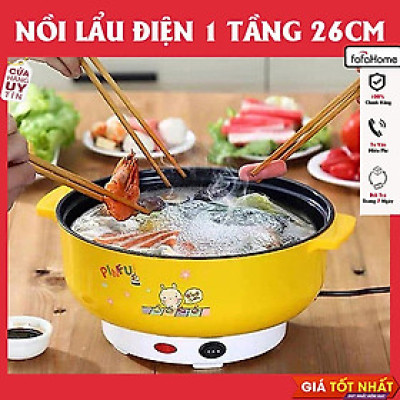 Nồi Lẩu Điện 26cm Siêu To Phù Hợp Cho 4 Người Ăn Giao Màu Ngẫu Nhiên