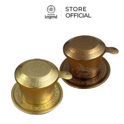 Phin Nhôm Trung Nguyên Legend - Hoa Văn Trống Đồng In Nổi - Màu Bạc - 170ml