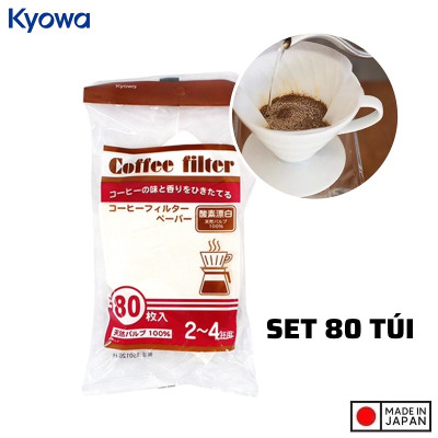 Set 80 túi giấy lọc cà phê Kyowa - Hàng Nội Địa Nhật Bản