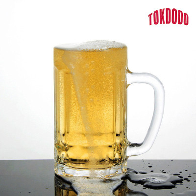 Combo 6  Ly Thủy Tinh Có Quai Cầm 380ml TOKDODO-ZB18 Chuyên Làm Ly Uống Bia