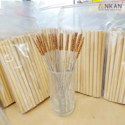 Ống hút tre 24cm tái sử dụng dùng cho ly cao, nước ép, sinh tố