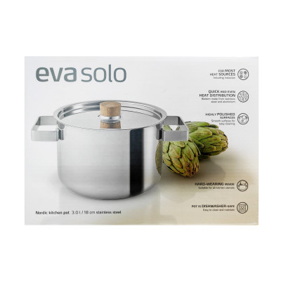 Nồi 3.0L, dòng bếp Bắc Âu. Nhãn Eva Solo Đan Mạch