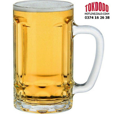 Combo 6  Ly Thủy Tinh Có Quai Cầm 380ml TOKDODO-ZB18 Chuyên Làm Ly Uống Bia