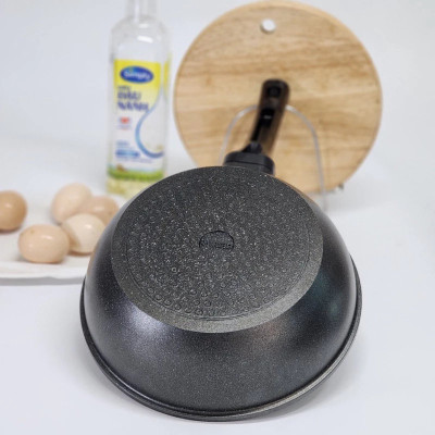 Chảo sâu lòng vân đá chống dính nhôm đúc Bennix Thái Lan Terra 22cm/26cm/28cm/30cm đáy từ