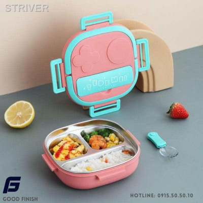 Khay đựng thức ăn giữ nhiệt làm từ thép không gỉ 304 FG Good Finish,họa tiết đẹp