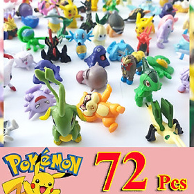 Đồ chơi 72 Pokemon dễ thương cho bé trên 3 tuổi không trùng nhau, chất liệu nhựa PVC đặc sơn màu đẹp, mô phỏng nhân vật phim hoạt hình Poke
