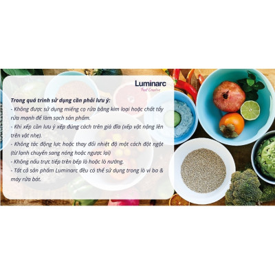 Đĩa Thủy Tinh Luminarc Diwali Granit 25cm đựng thức ăn, cường lực, kháng vỡ - Bộ 3 đĩa - P0870