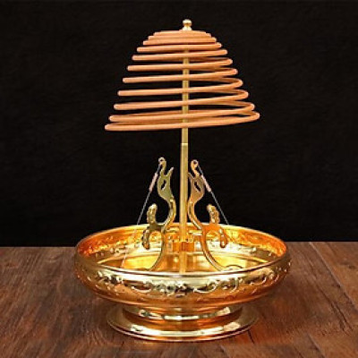 Khay thắp hương vòng hình rồng 2 màu Diệu Tâm