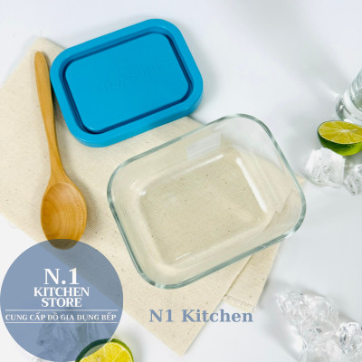 Hộp thủy tinh trữ đông Frigoverre chữ nhật 13x10 cm - 400ml - Bormioli Rocco Ý - Hàng chính hãng